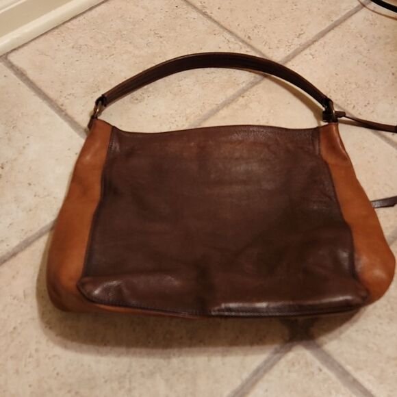Pikolinos Brown/Garnet Tricolored Leather Cuero Hobo Handbag